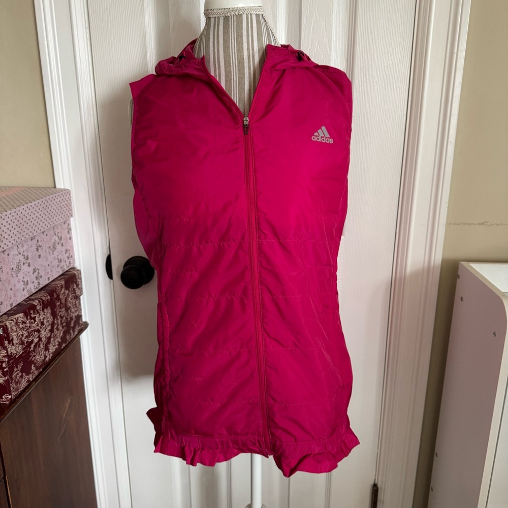 Adidas Packable Hooded Fuchsia Sports Vest